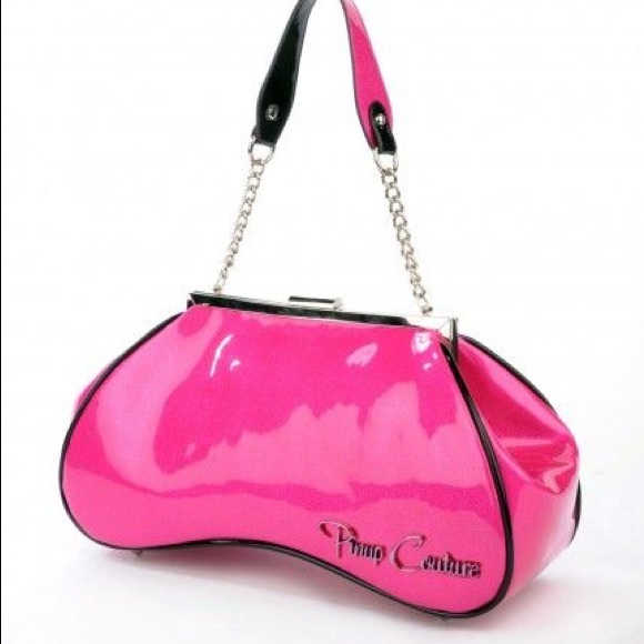 Pinup Couture Handbags - Pinup Couture Fuchsia Pink Glitter Purse NWOT